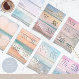 Motivational cards | Inspirational cards set | positivity cards | 2 free bonus templates | Motivational quotes | A4 size | PDF Printable