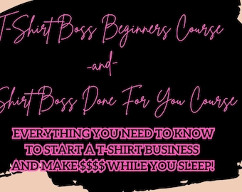 Curso de maestría en camisetas hecho para ti, curso de maestría en camisetas para principiantes, cómo iniciar un negocio de camisetas y revenderlas como producto digital