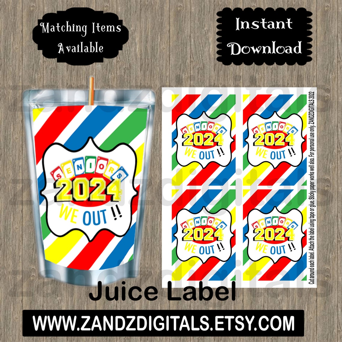 Bundle 2024 Graduation Labels, 2024 Graduation Favor ,2024 Senior ...