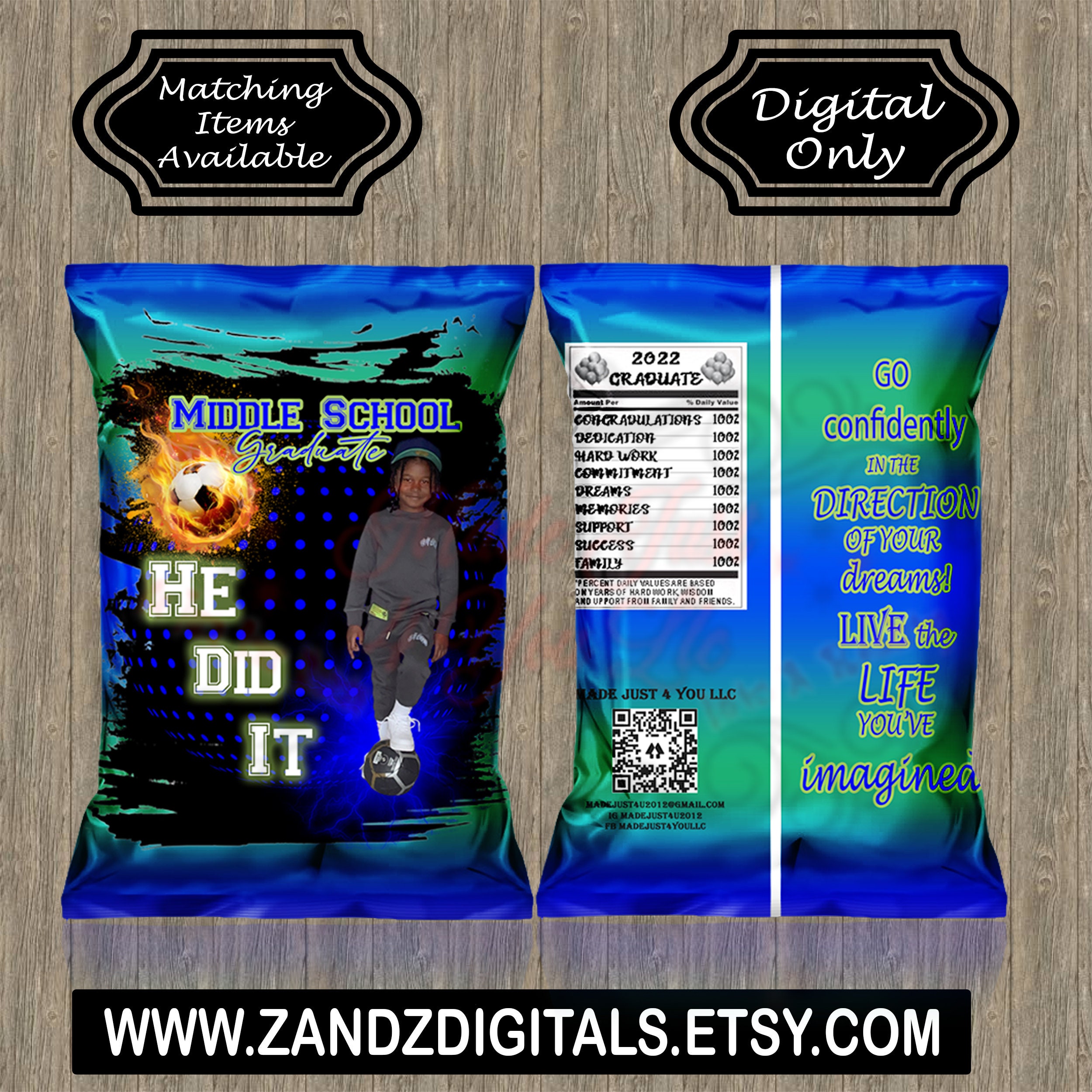 Editable Graduation Juice Label Graduation Chip Bag Graduation Party ...