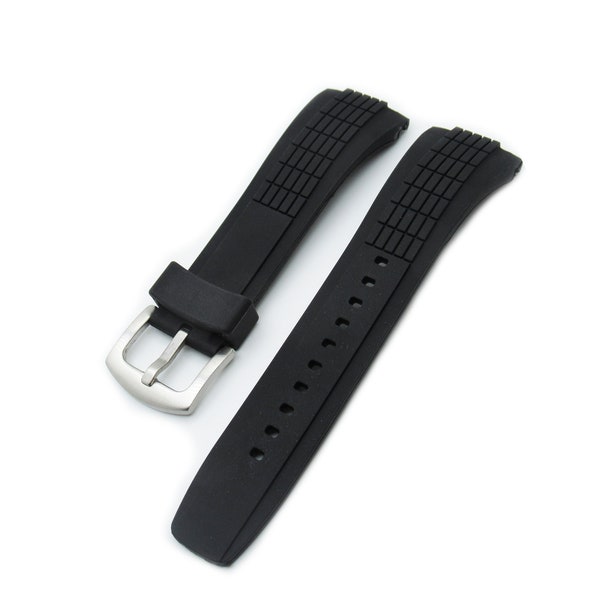 Rubber Watch Strap Band Fits For SEIKO VELATURA, Seiko Kinetic SRH006 SPC007 Yachting, 26mm Rubber Silicone Watch Strap for SEIKO Velatura