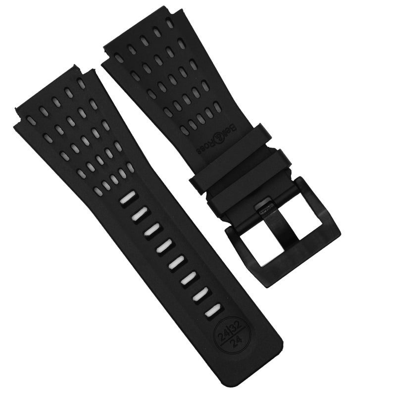 Black Silicone Rubber Watch Band Strap Fits for Bell & Ross Etsy