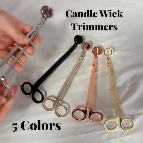 Candle Scissor Wick Trimmer Stainless Steel in 5 Colors Rose Gold Trimmer Gift For Her Wick Trimmer For Candles Gift For Girlfriend