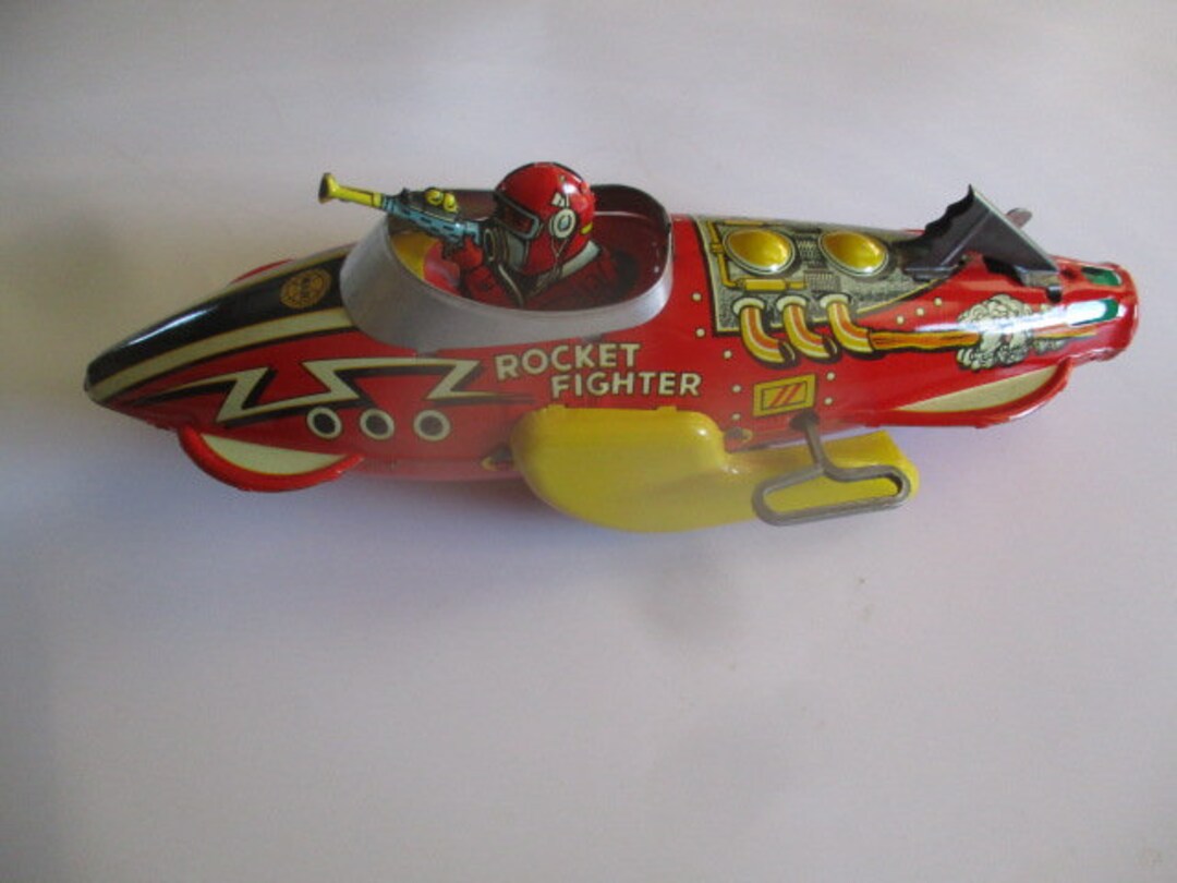1951 Marx Rocket Fighter Wind up Space Toy in Box Etsy