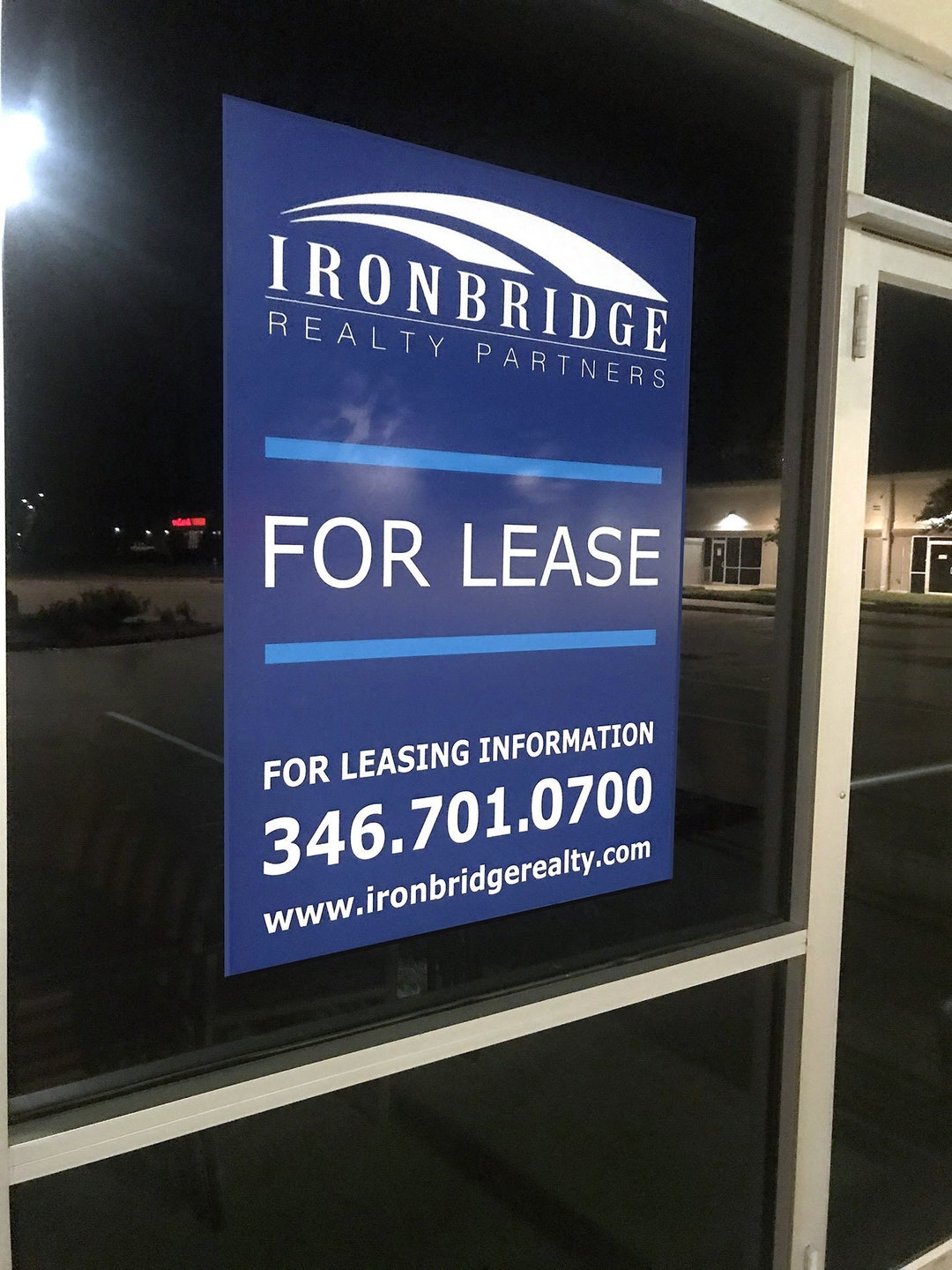 Commercial Window Vinyl Sign for Lease Etsy