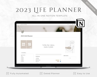 Notion Template Life Planner 2023 | All in One Template | Notion Dashboard | Ultimate Life Planner | Notion Planner |All in One Life Planner