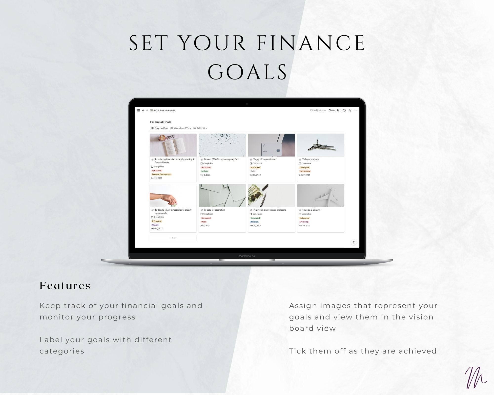 Notion Digital Finance Planner Template 2023 Monthly Budget Income ...