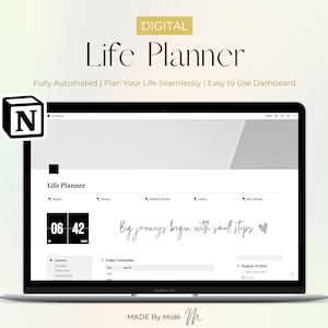 Notion Template Life Planner | Notion Dashboard | Notion Planner| All in One Notion Templates | Personal Planner | Digital Planner
