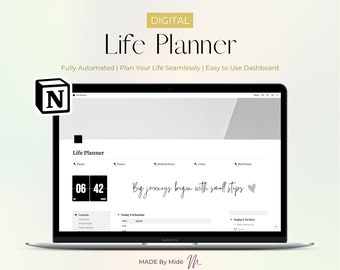 Notion Template Life Planner | Notion Dashboard | Notion Planner| All in One Notion Templates | Personal Planner | Digital Planner