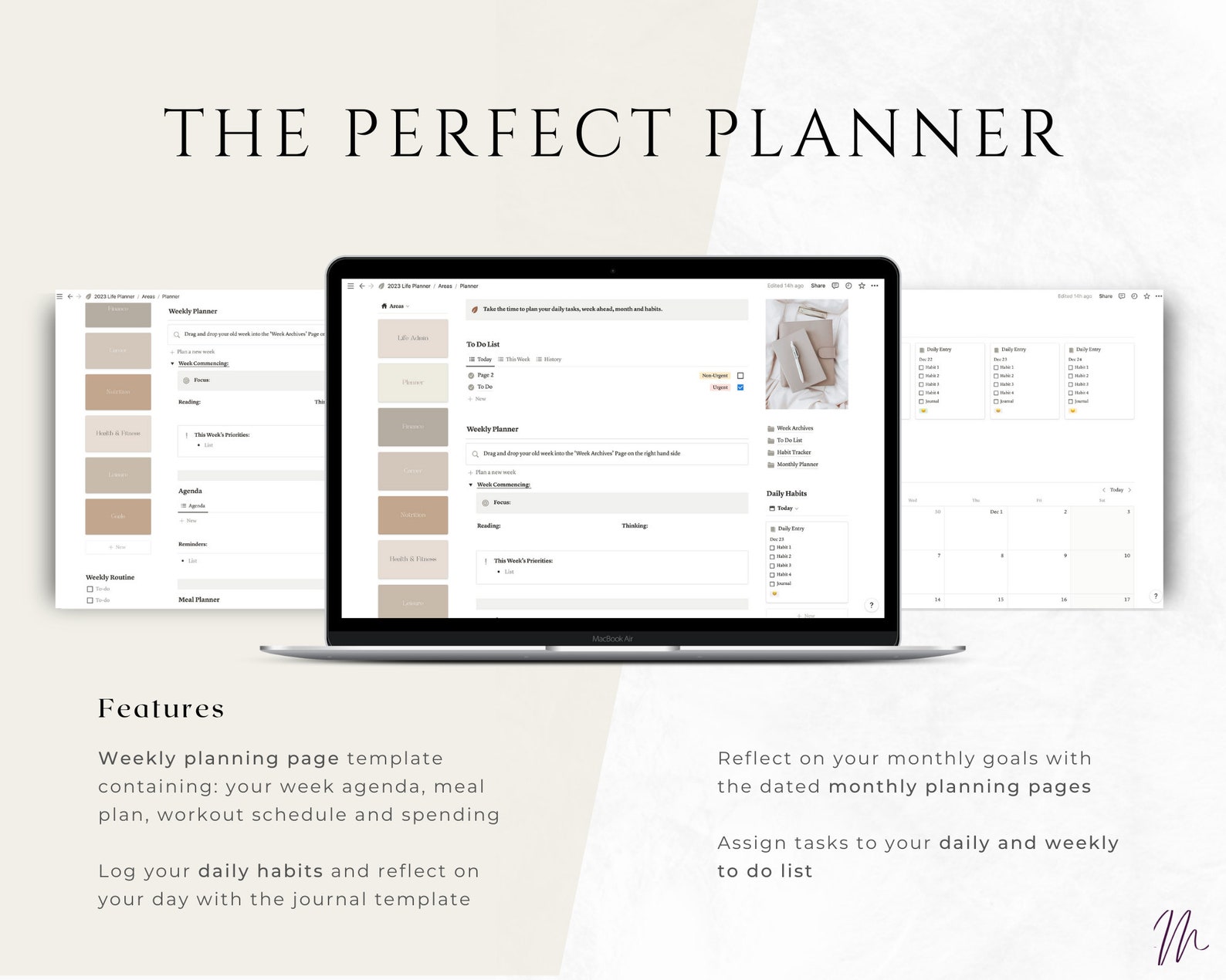 Notion Template Life Planner 2023 All in One Template Notion Dashboard ...