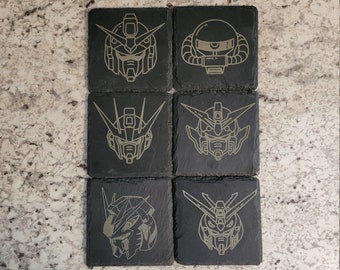 Gundam slate coasters