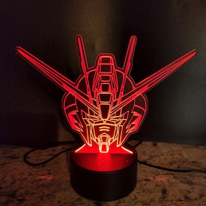 Gundam LED on black acrylic 9
