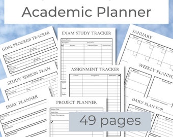 Get it Done Student Planner Printable- Simple Assignment Planner - Printable Study Planner -Academic Planner- Student Organizer Printable