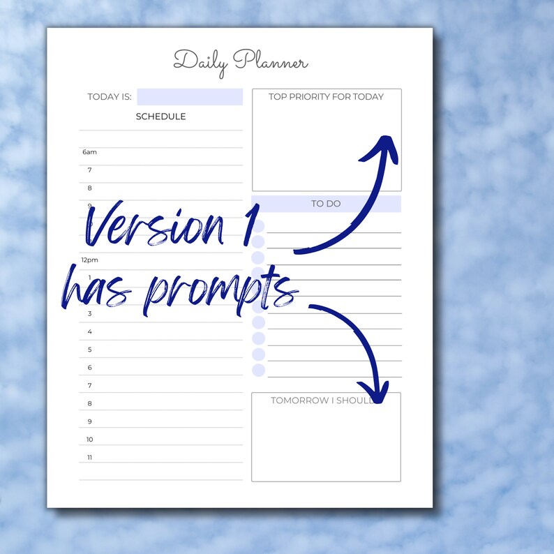 Periwinkle Daily Printable Planner Template - Daily Planner Pages for ...