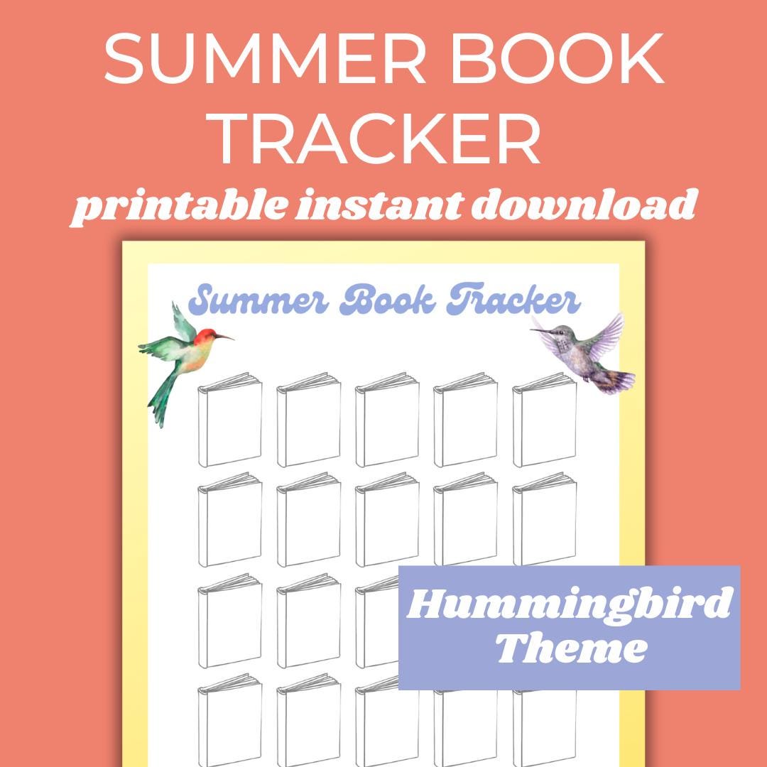 Summer Printable Reading Tracker PDF, Book Tracker Reading Log Kids ...