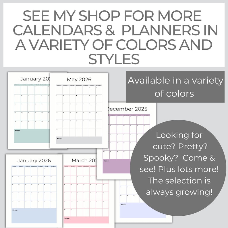 Middle School Planner Printable Bundle, School Calendar 2025-2026 ...