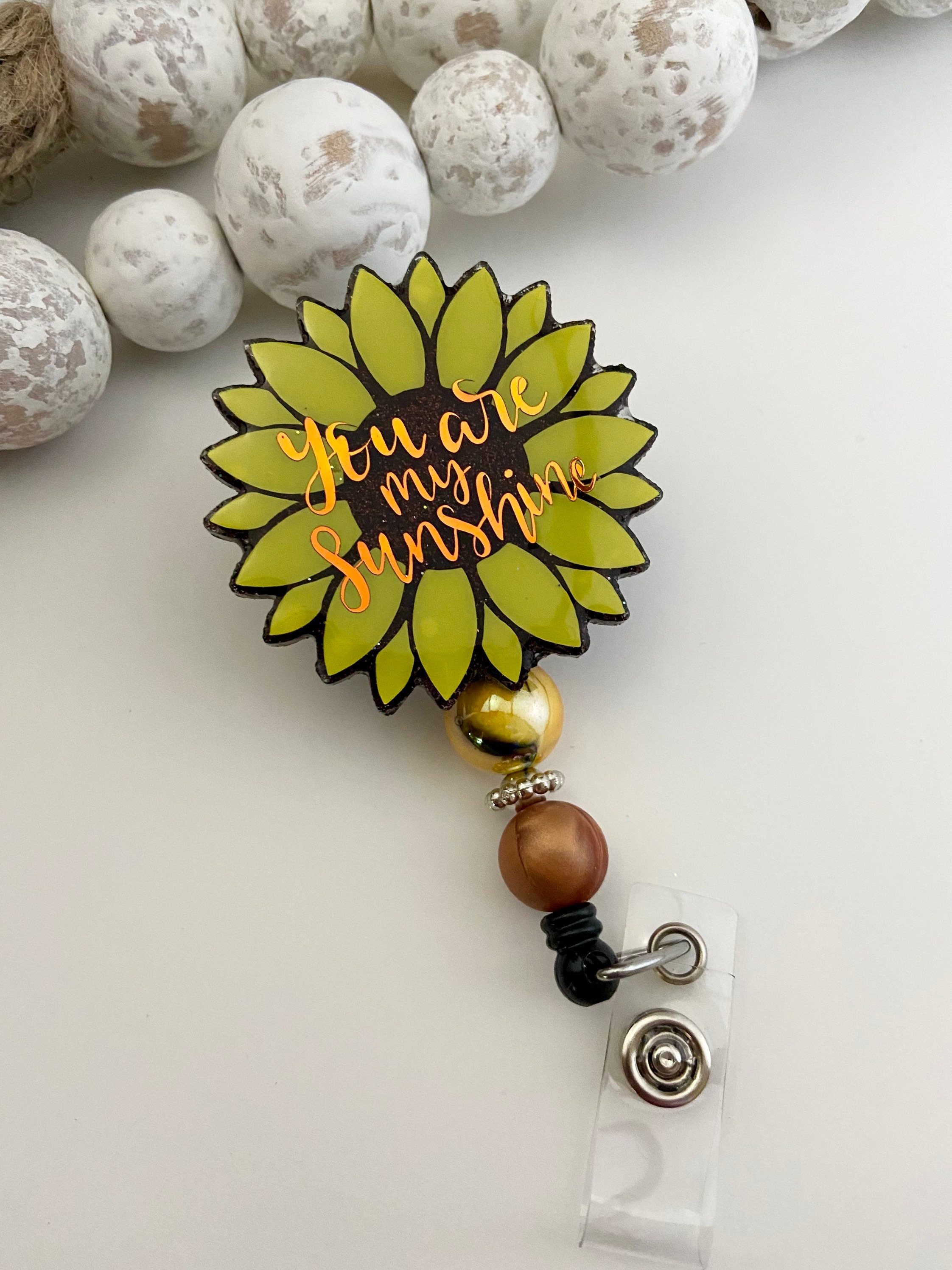 Sunflower Healthcare Badge Reel Etsy