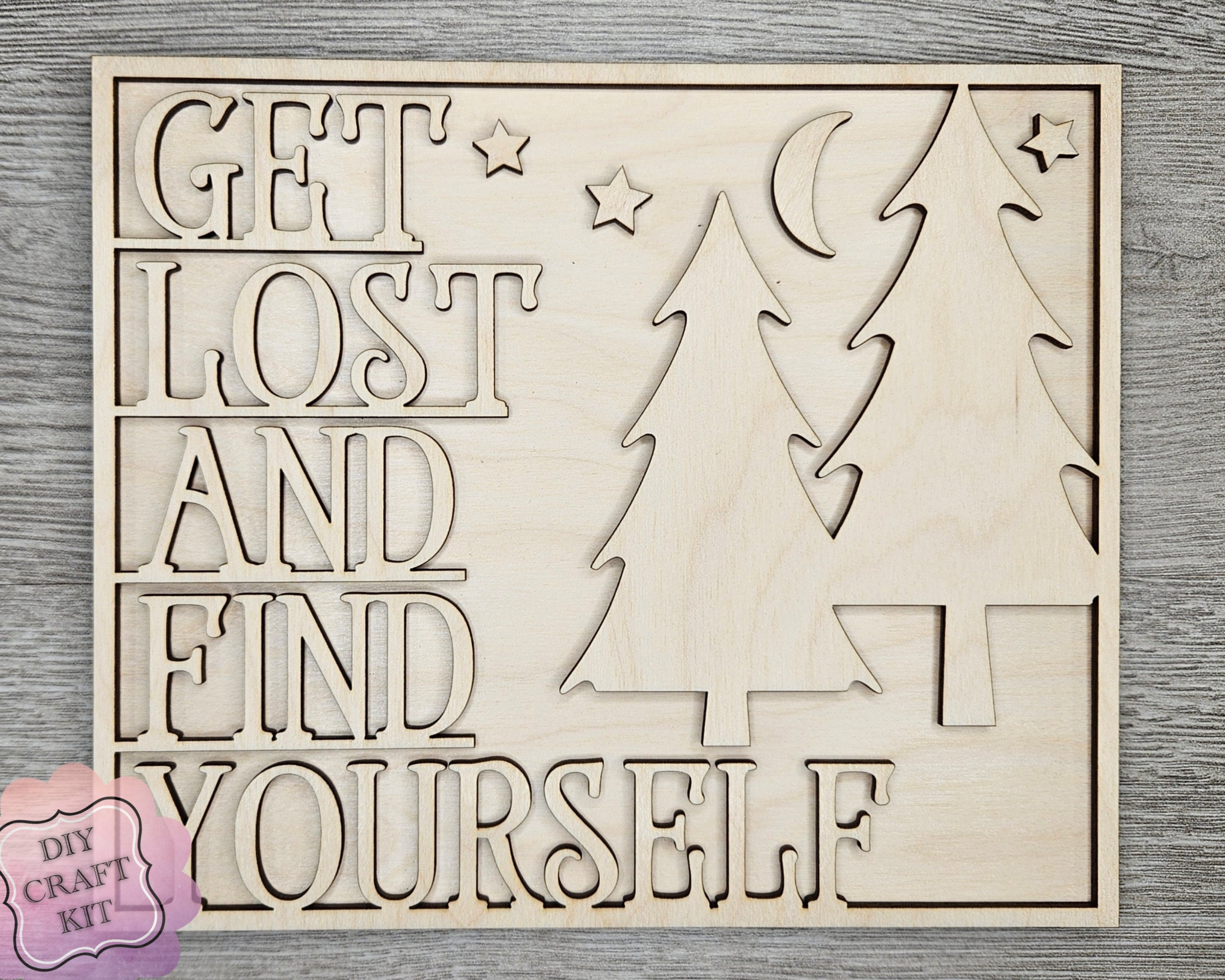Sign Camping - Laser Cut Out Unfinished Wood Craft Shape TRP67 Sign Camping - Laser Cut Out Unfinished Wood Craft Shape TRP67