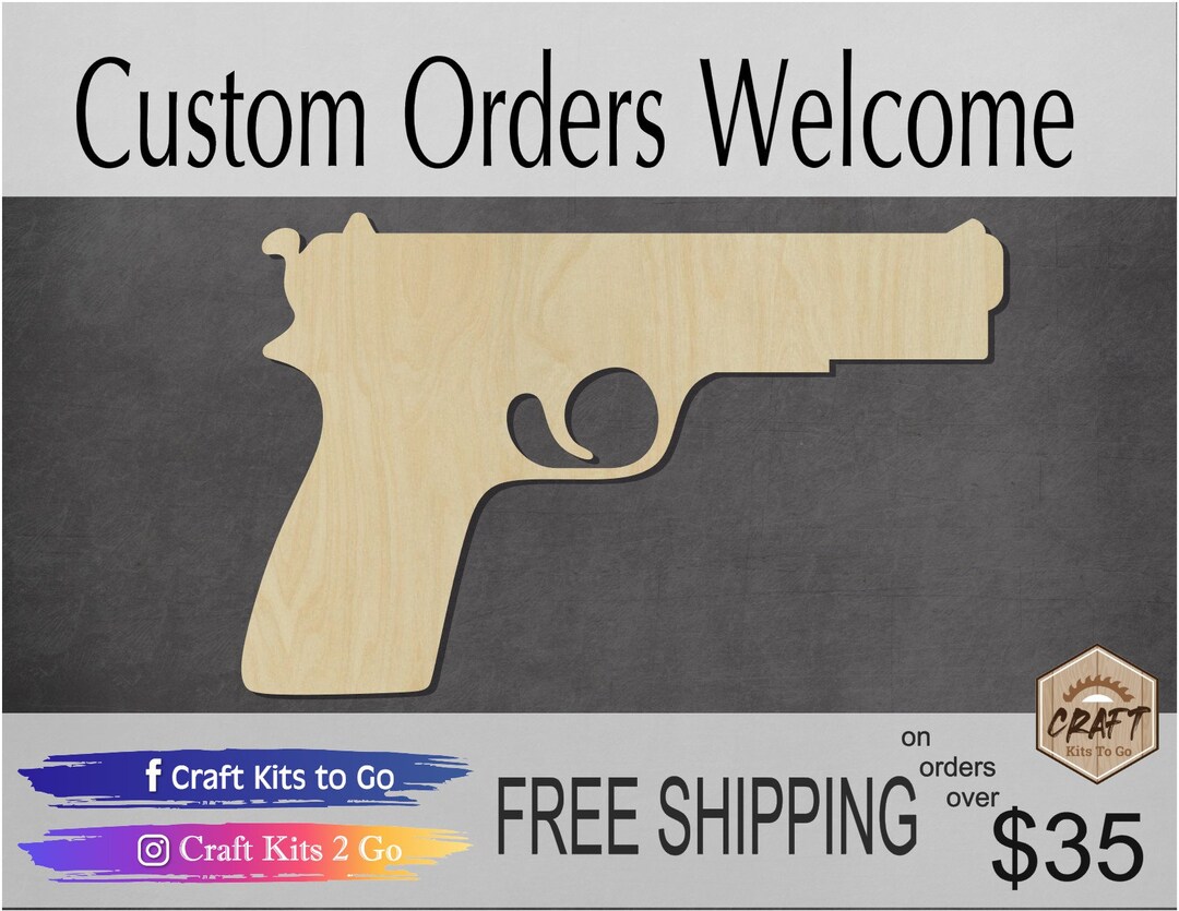 Pistol Gun Shooting Wood Shape Cutout 1860 Wood Cutouts Wood Shapes ...