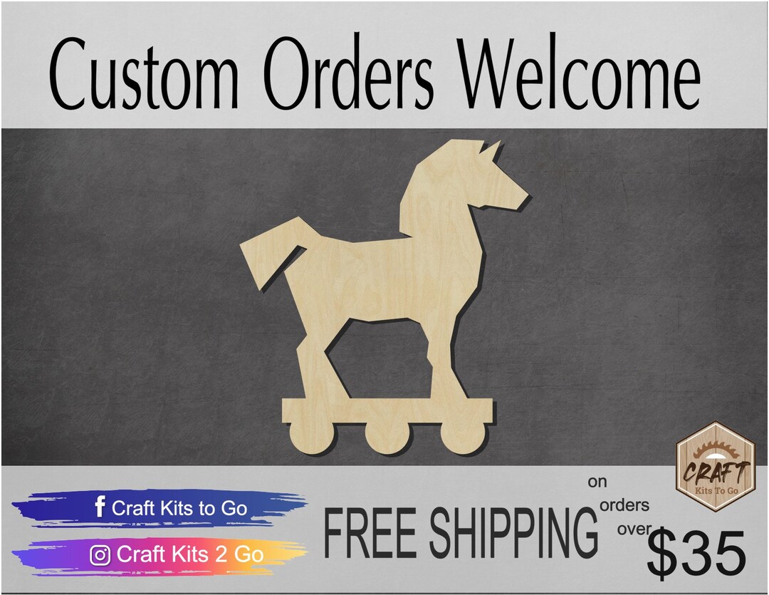 Trojan Horse Wood Shape Cutout 2133 Wood Cutouts Wood Shapes Laser Wood