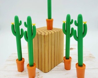 Cactus Bloom Pot Pen | Succulent Stationery | School Supplies | Cute Cactus Pen | Cacti |  Cactus Ballpoint Pen