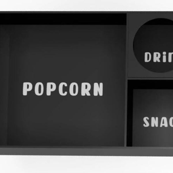 XL Reusable Popcorn Snack & Drink Tray- Create Unforgettable Movie Nights