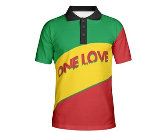 Men's All-Over Print One Love Polo