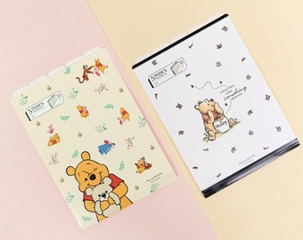 Winnie the Pooh A4 5 Tab Dividers Document File Folder Organise Paper Birth Certificate Pet holder office school work from home Supplies