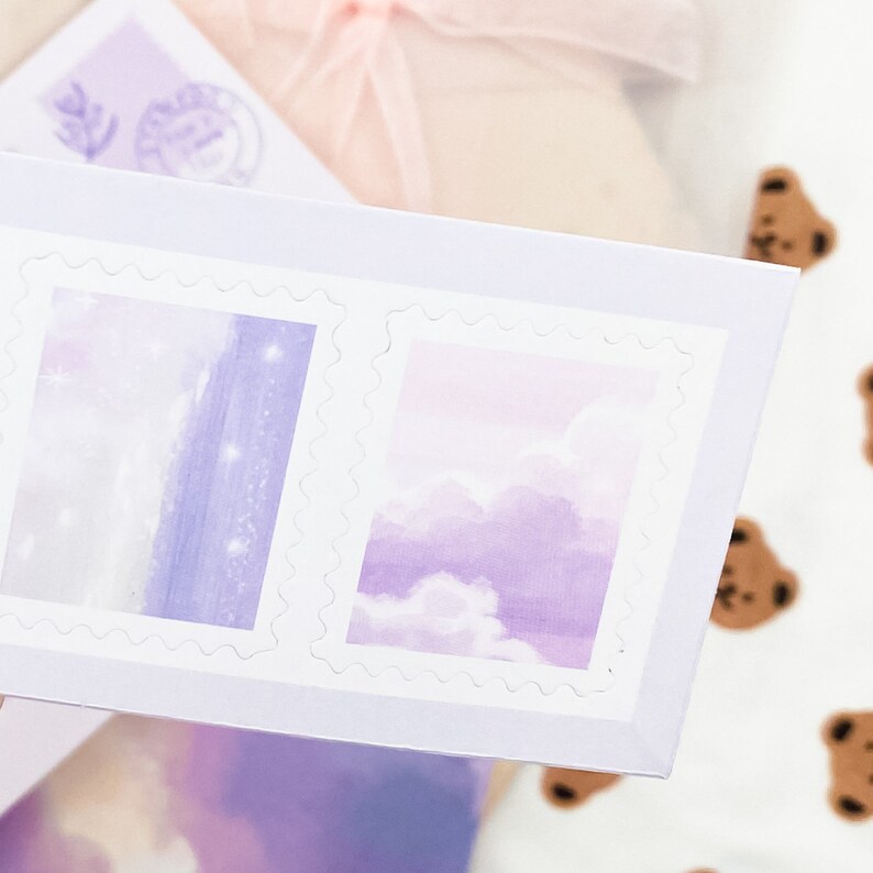 Pastel Color Ribbon Card Letter Set Elegant Cloud Themed for Lovers ...