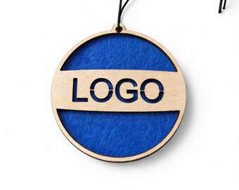 Custom Logo Wooden Car Air Freshener, Double-Sided Business Branding Diffuser