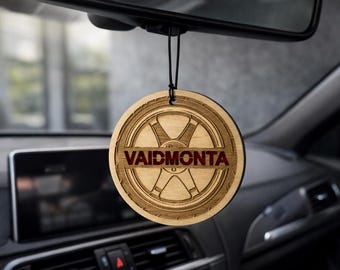 Custom Logo Wooden Car Air Freshener, Double-Sided Business Branding Diffuser
