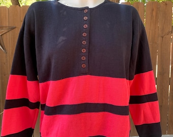 90s Vintage Wye Oak Hot Pink/black Sweatshirt Size Medium RN26015