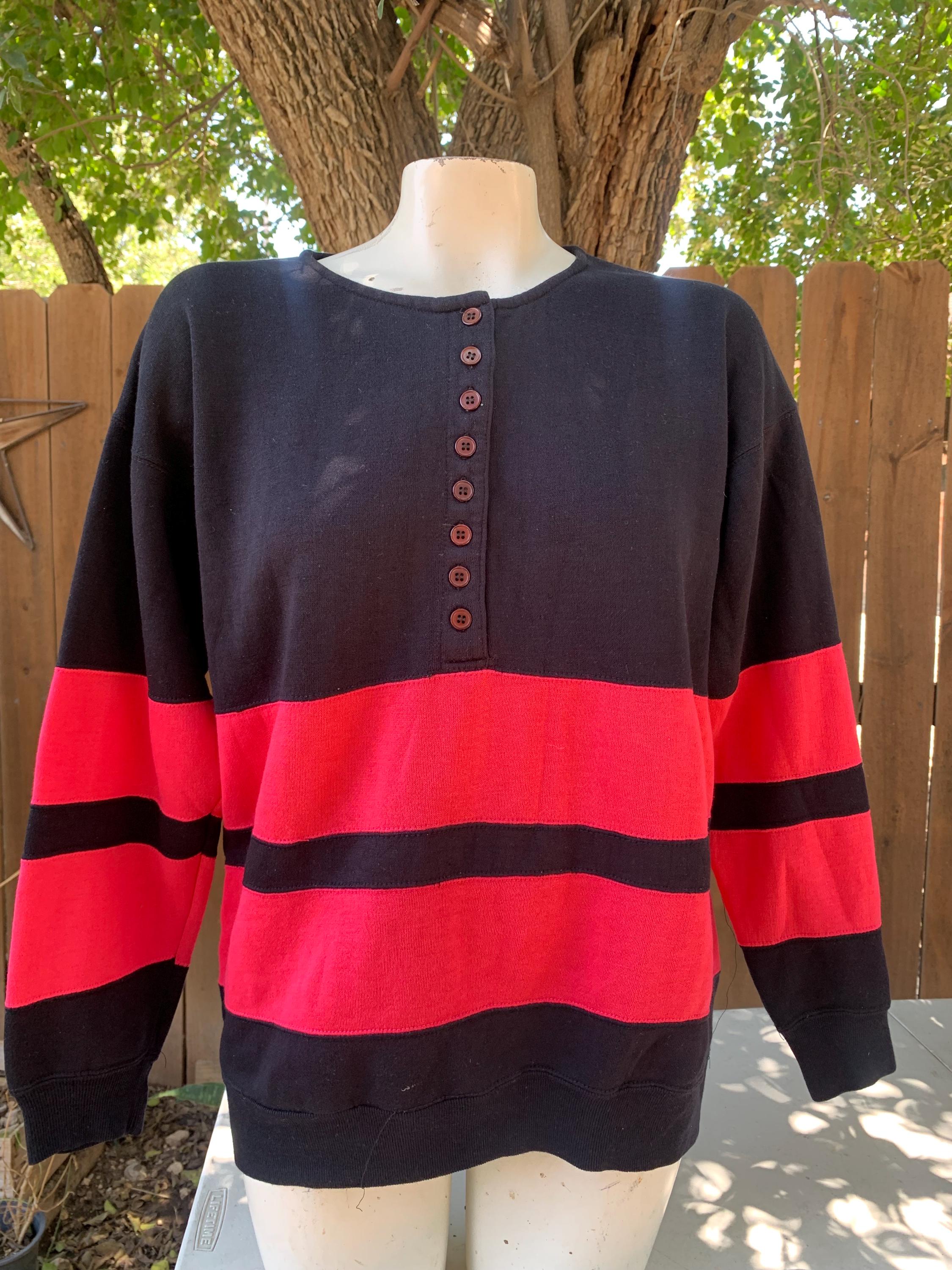 90s Vintage Wye Oak Hot Pink/black Sweatshirt Size Medium RN26015