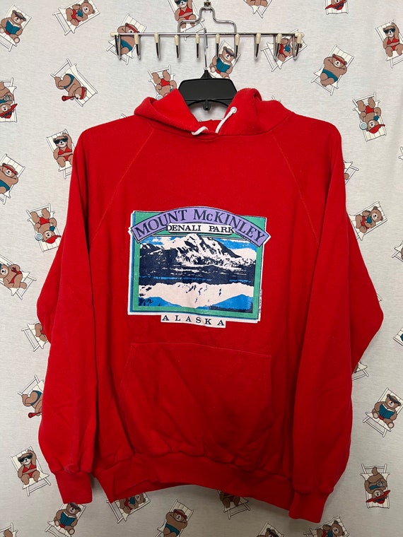 90s Vintage Mount McKinley Alaska hoodie for adult