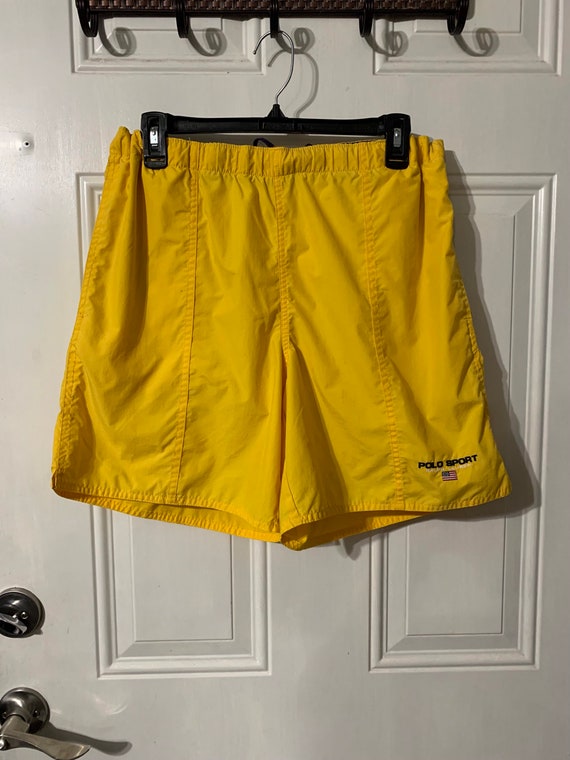 Vintage 90’s Polo Sport shorts size Small, yellow 