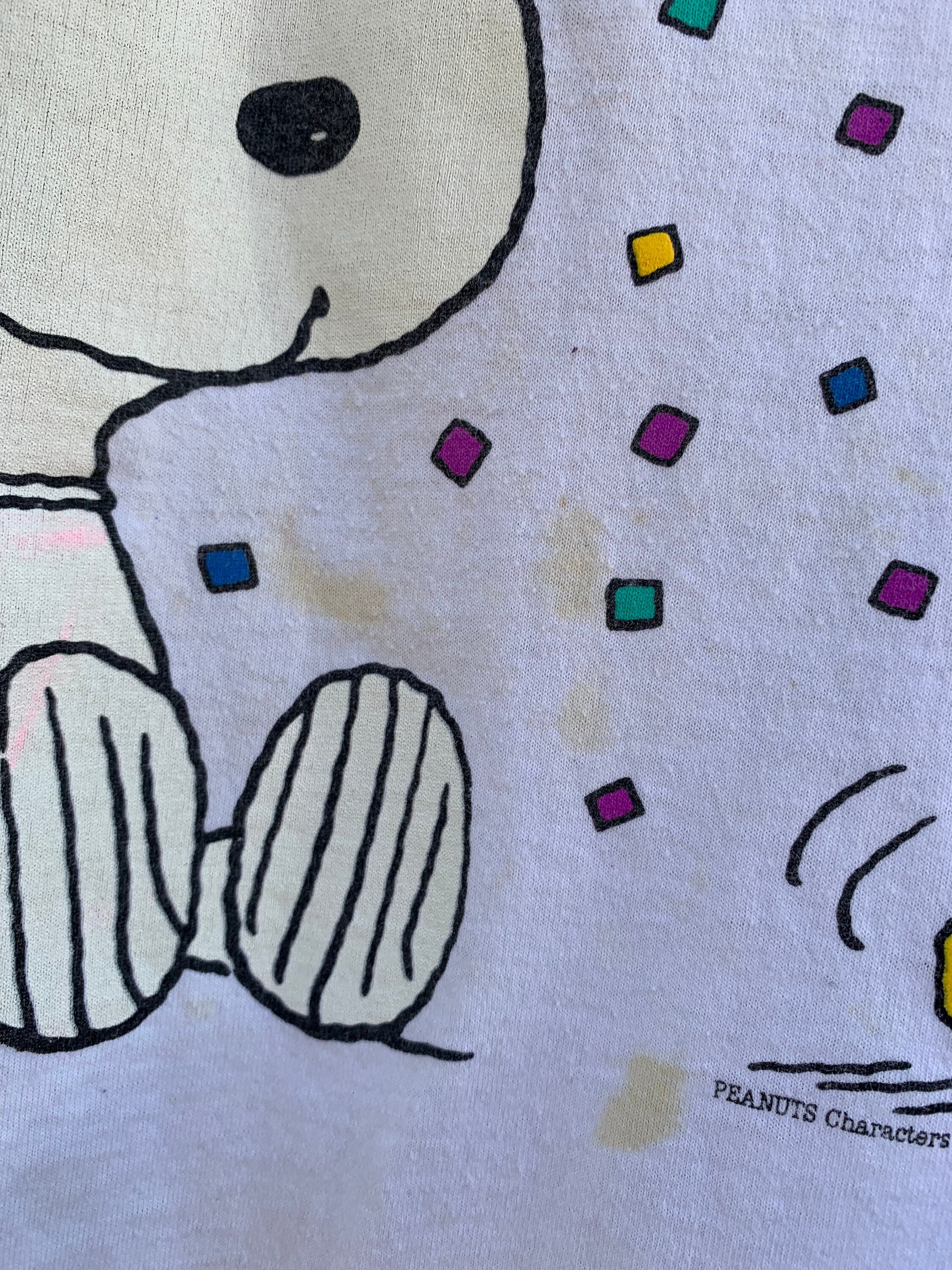 60s Vintage “what a Mom!” Snoopy & Woodstock T-shirt Size XL