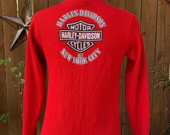 00s Harley Davidson Brown Thermal - Etsy