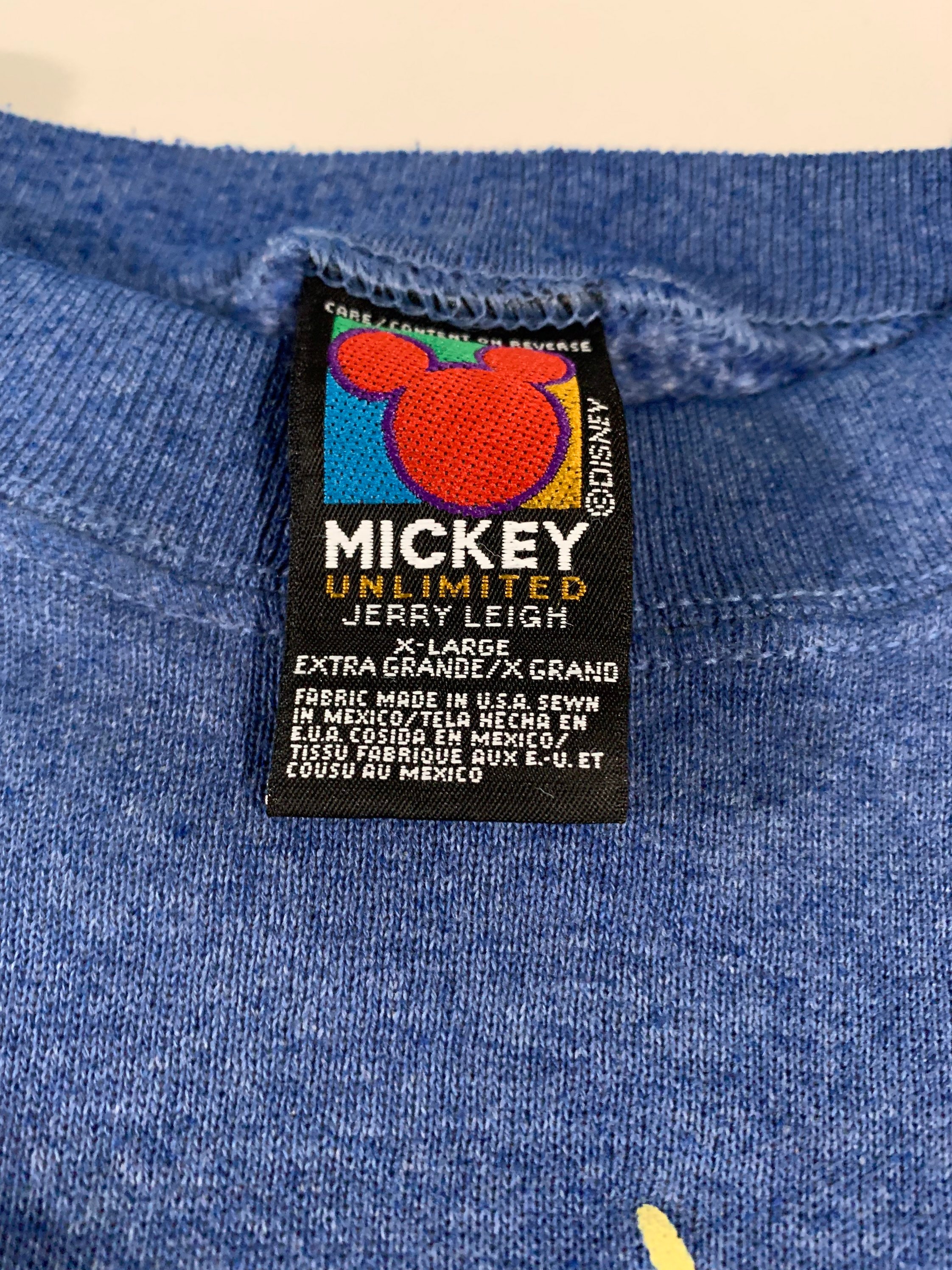 トップス 90'sVINTAGE MICKEY UNLIMITED made in USA Vintage 90s Mickey Unlimited Mickey & Minnie Jerry Leigh T