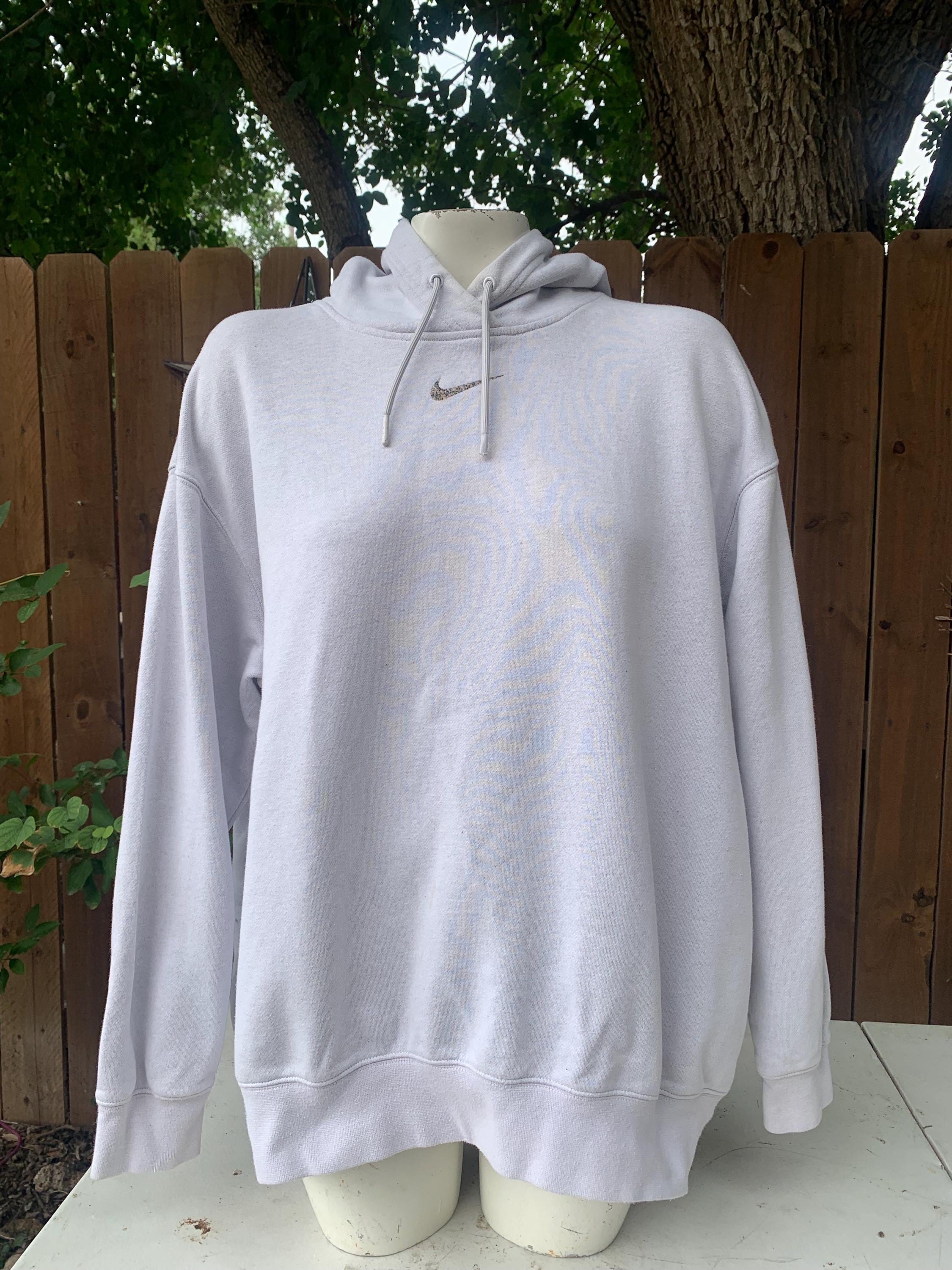 Nike Center Swoosh Unisex Hoodies Size Medium, off White