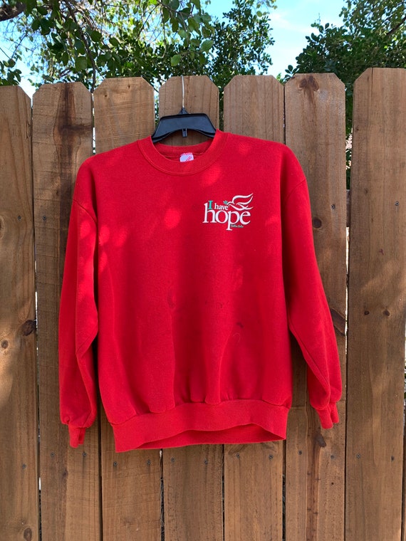 Vintage 90’s “I have Hope” Christmas sweatshirt s… - image 3
