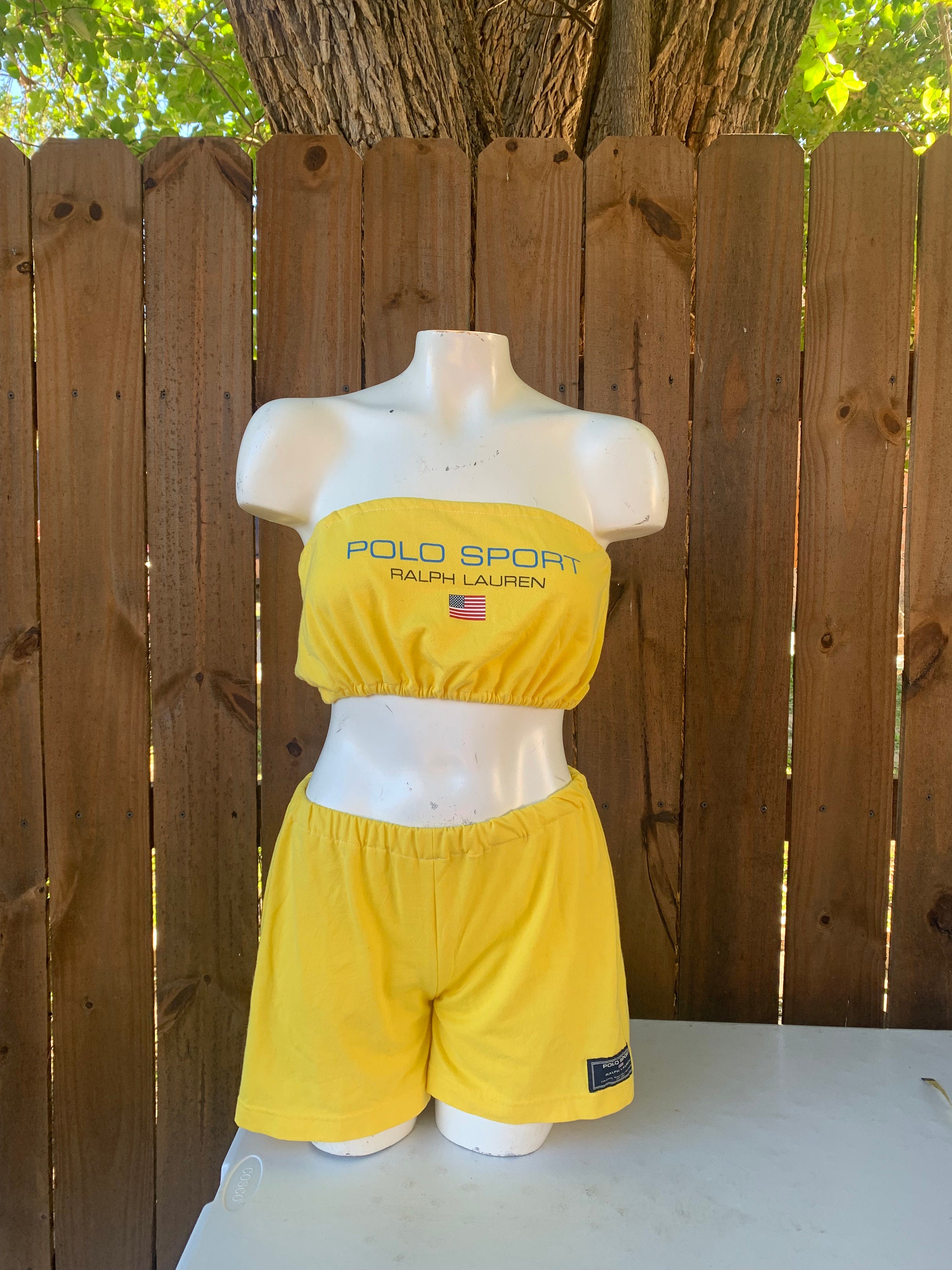 Y2K Vintage Polo Sport Ralph Lauren Tube Top \u0026 Shorts Set S/M, Reworked,  Upcycled, Eco Friendly, Streetwear. - Etsy