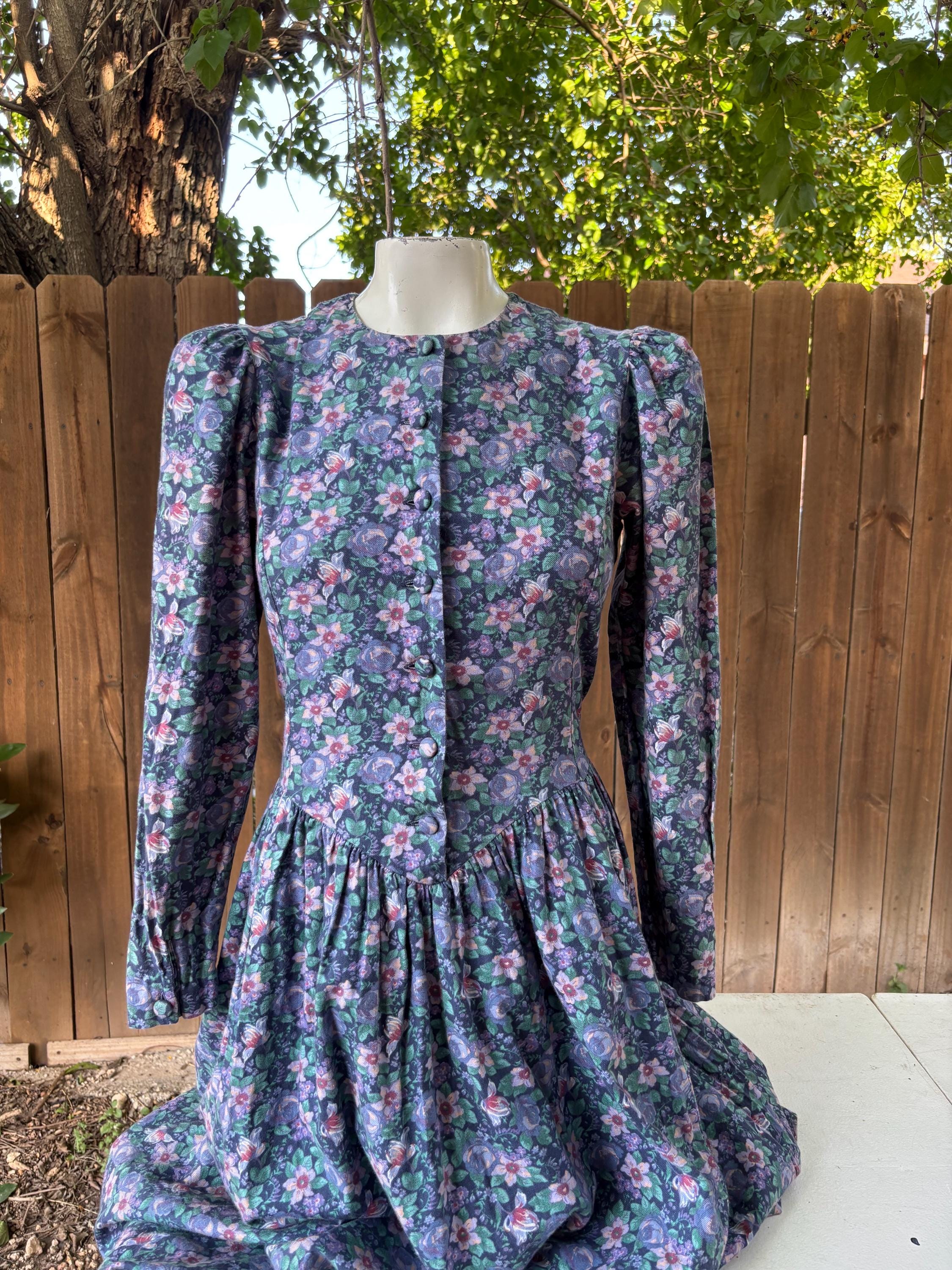 Laura Ashley Purple Dress - Etsy