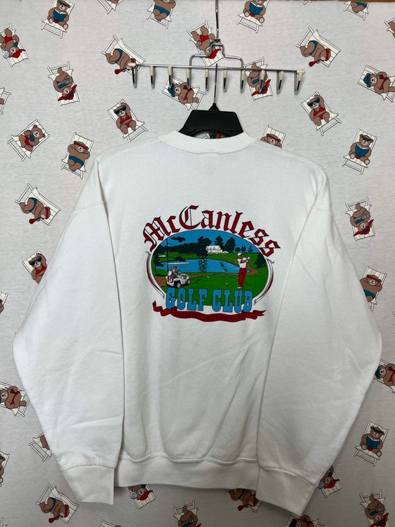 90s vintage Mr. Canless Golf Club sweatshirt size… - image 5