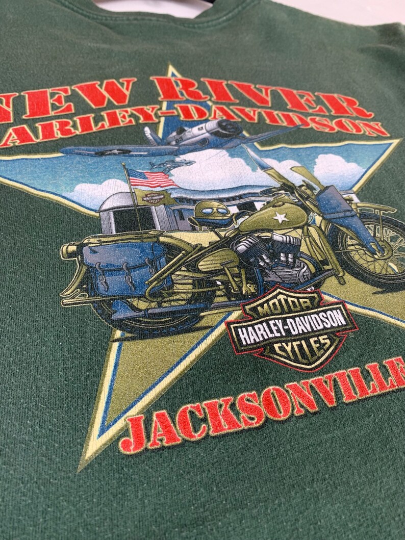Y2K New River Harley Davidson Jacksonville NC Long Sleeve Etsy