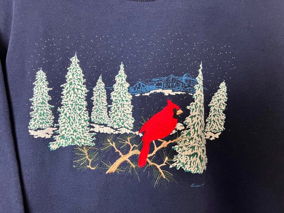 90s vintage winter sweatshirt by Pleasant Shade s… - image 2
