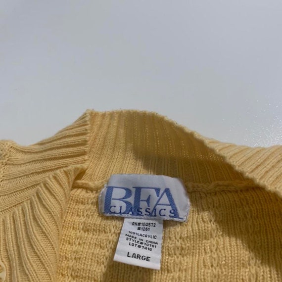 90s BFA Classics cardigan sweater size Large, Vin… - image 3