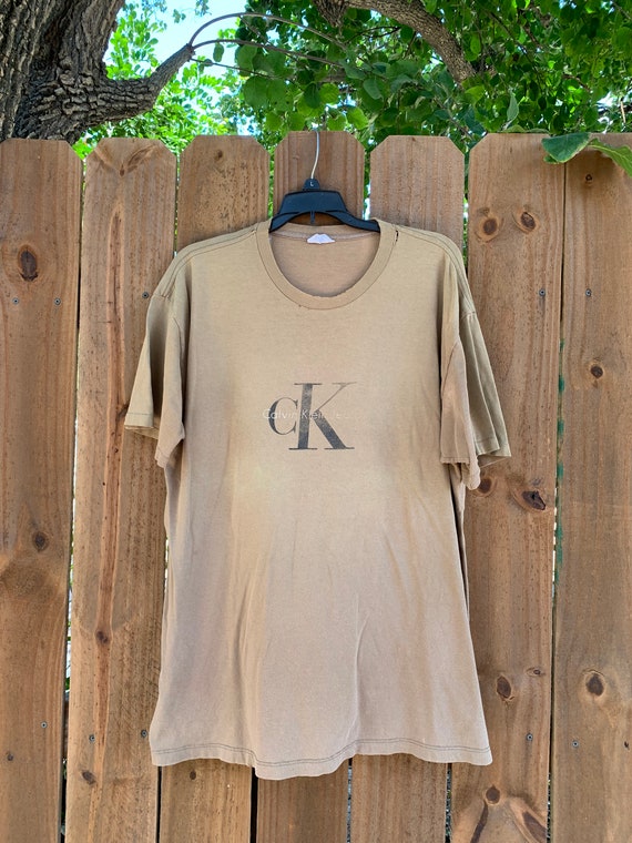 Vintage 90s Calvin Klein Single Stitch T-shirt Size L/XL Made - Etsy