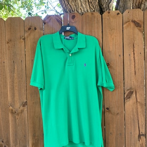 Vintage Polo by Ralph Lauren Green/Purple polo shirt size XL, Vintage Classic Polo Ralph Lauren T-shirt size XL.