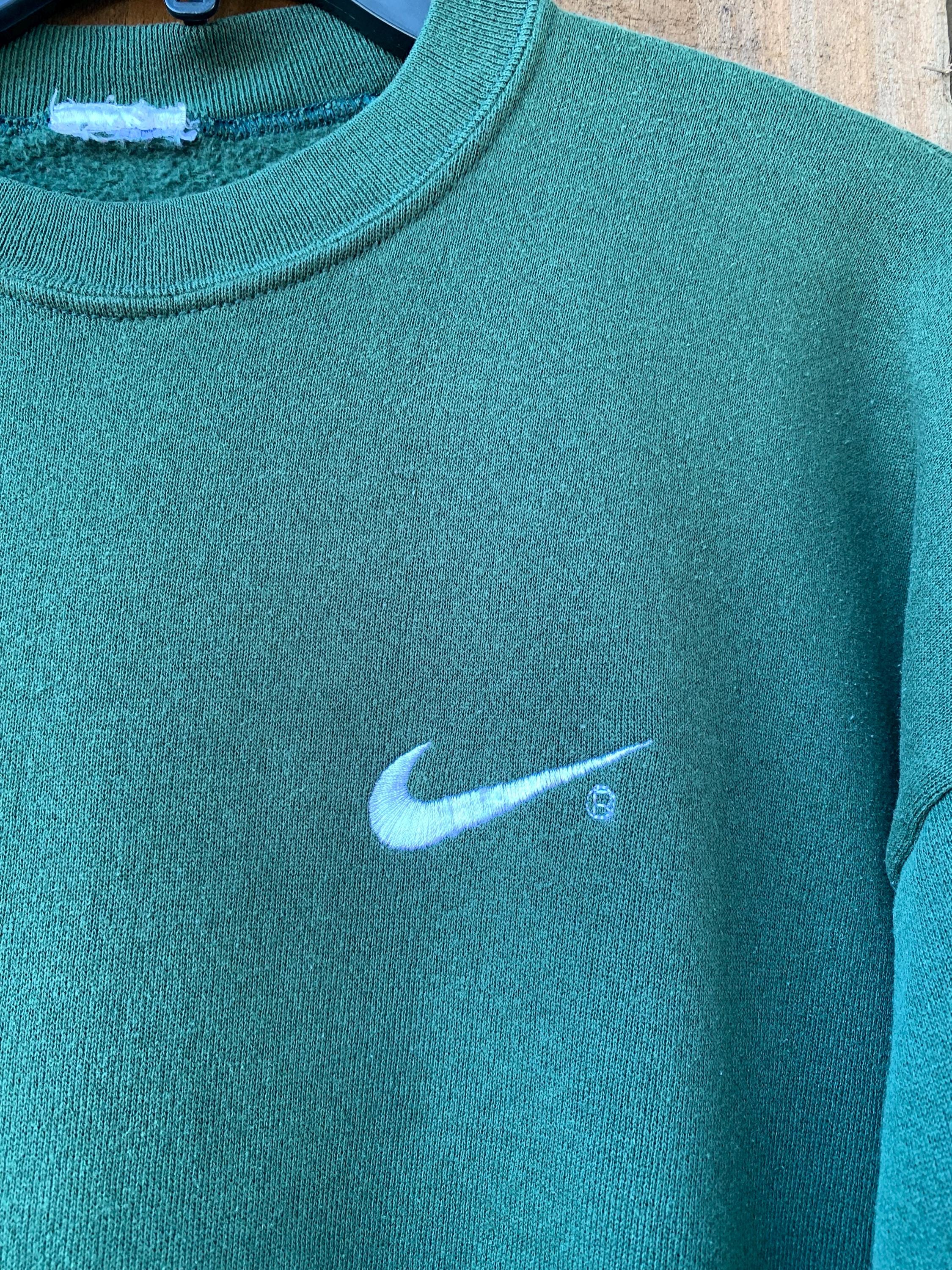 Vintage Nike Embroidered Swoosh Crewneck Pullover Sweatshirt Size 