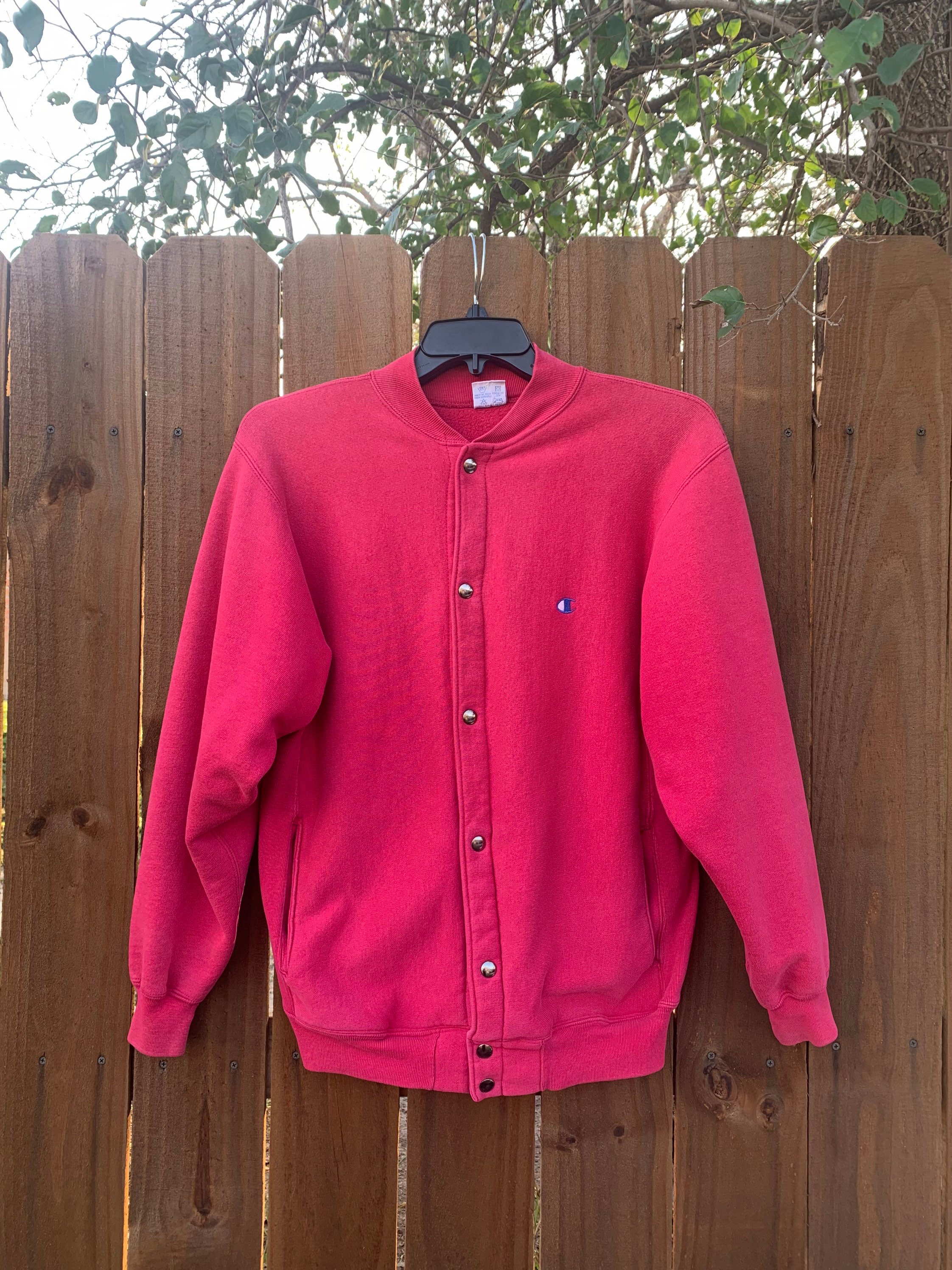 Vintage 80-90s Champion Reverse Weave Heavyweight Snap Button